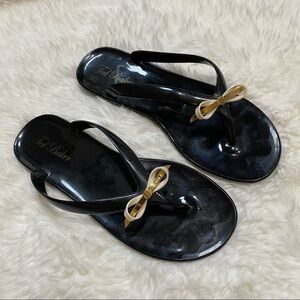TED BAKER Black Flip Flops Sandals Size 6